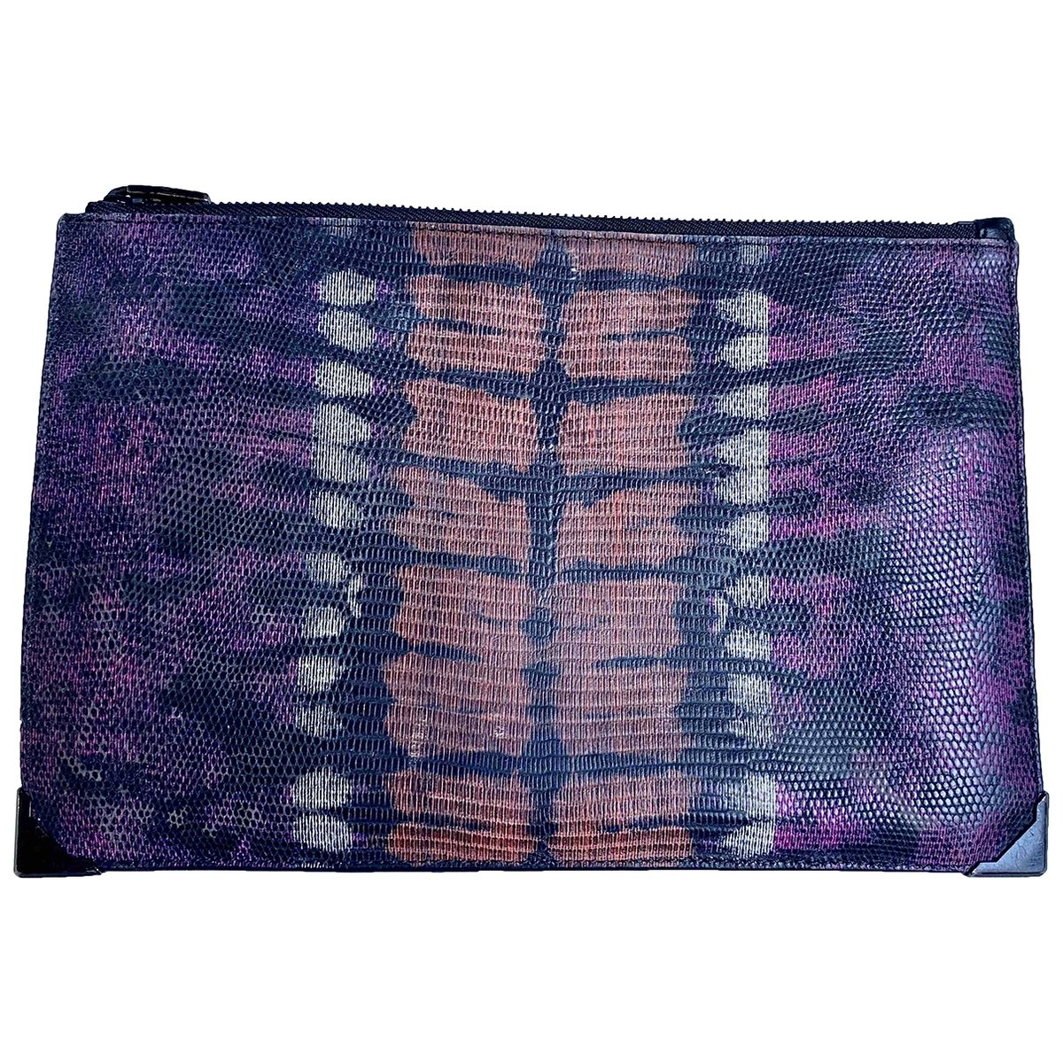 Leather clutch bag
