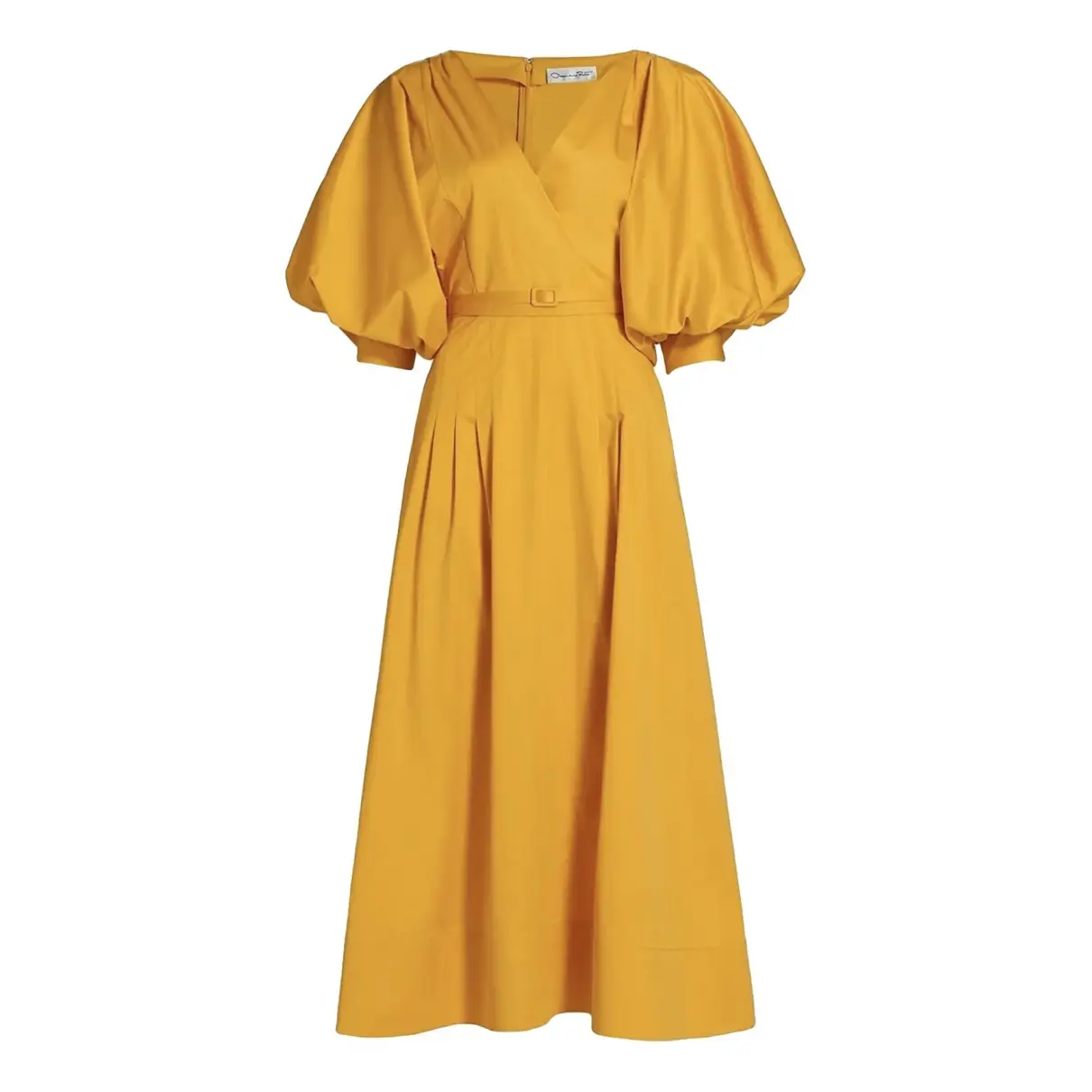 Maxi dress Oscar De La Renta Yellow size 4 US in Cotton - 35005765