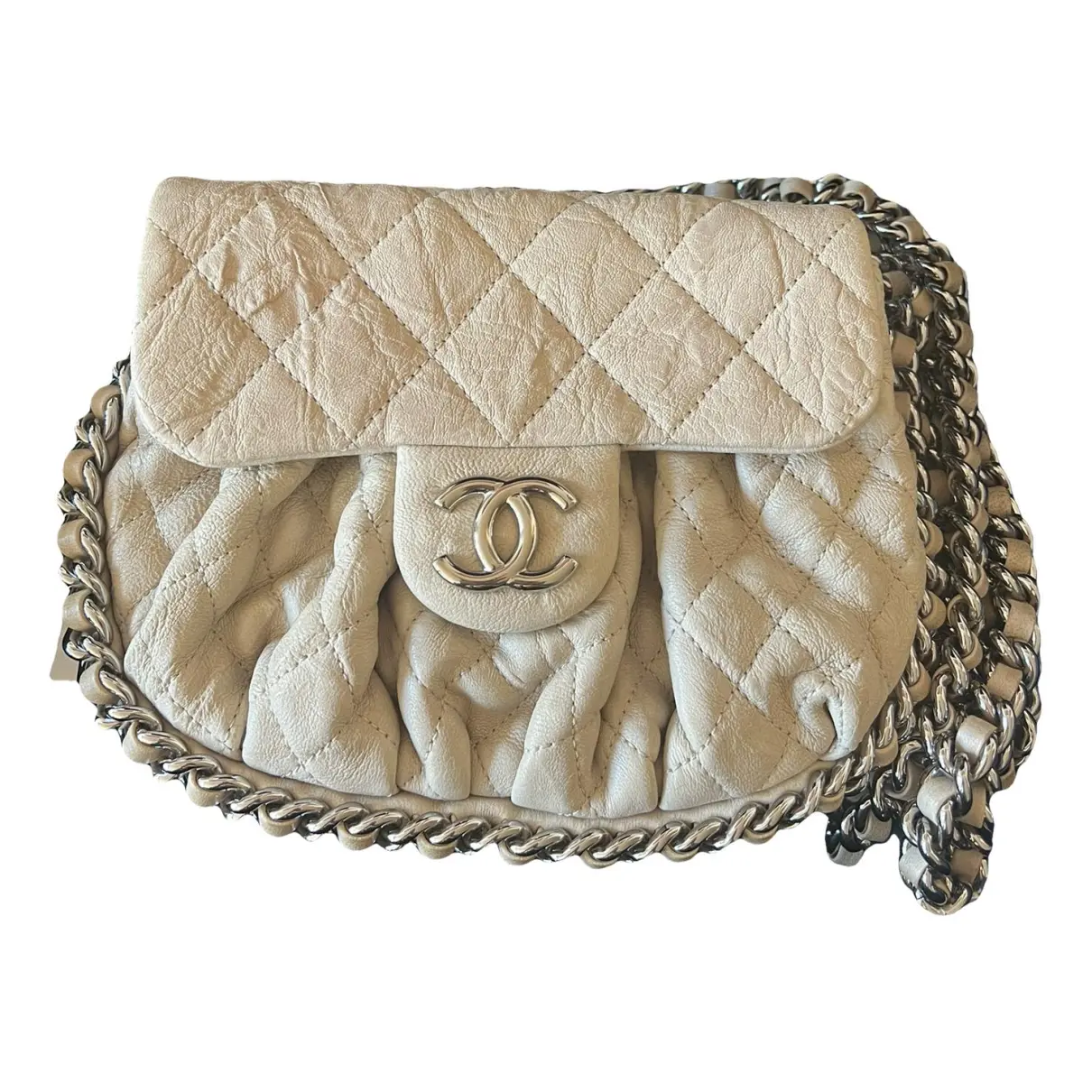 Chain around leather crossbody bag Chanel Beige in Leather - 38868659