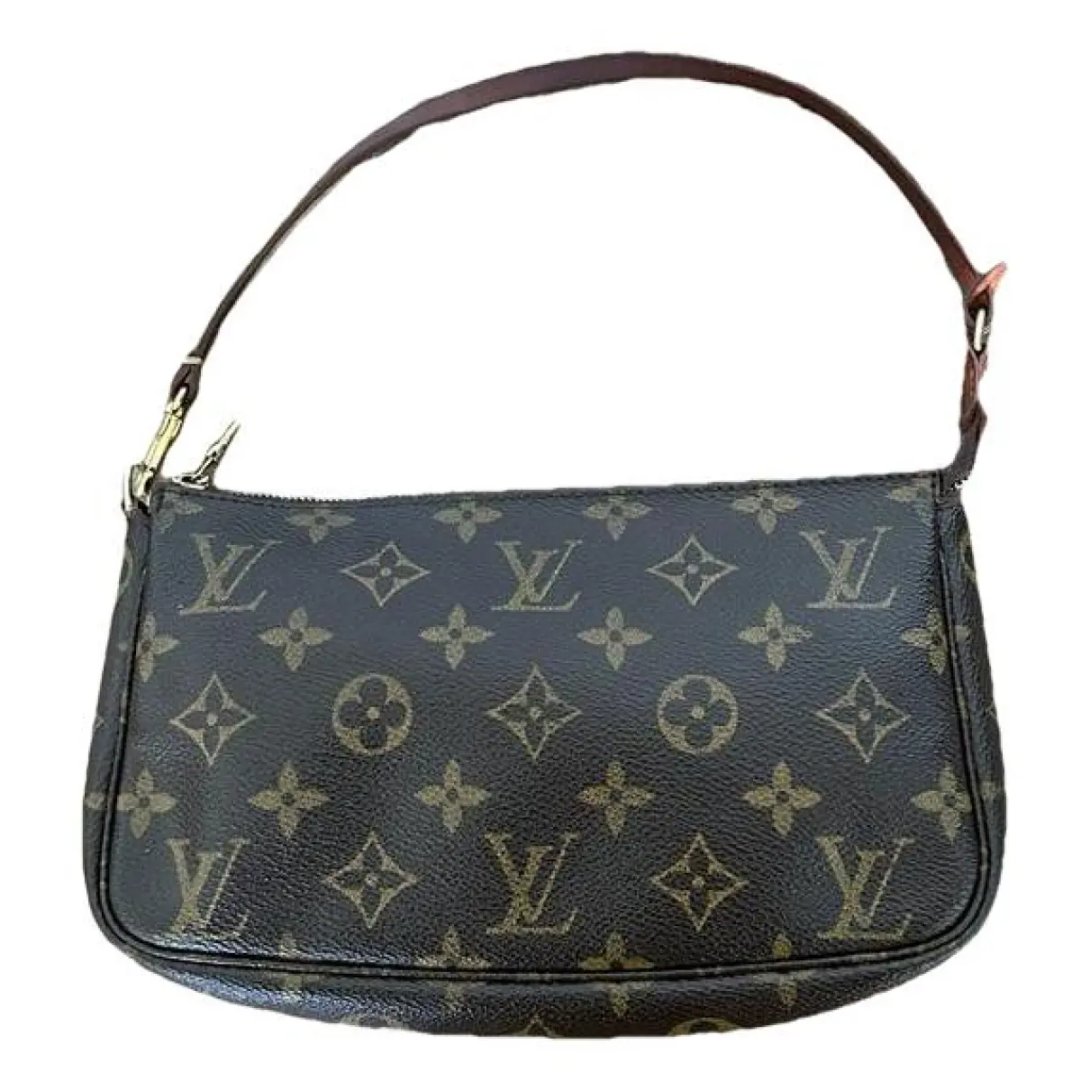 Louis Vuitton Brown Monogram Canvas Accessory Pochette Bag - Second Hand /  Used – Vintega