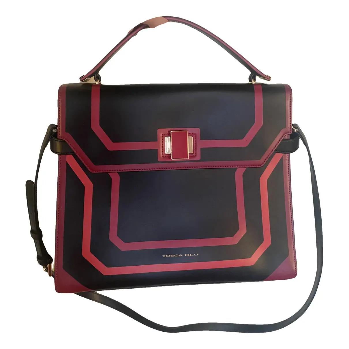 Leather handbag Tosca Blu Black in Leather - 39813346