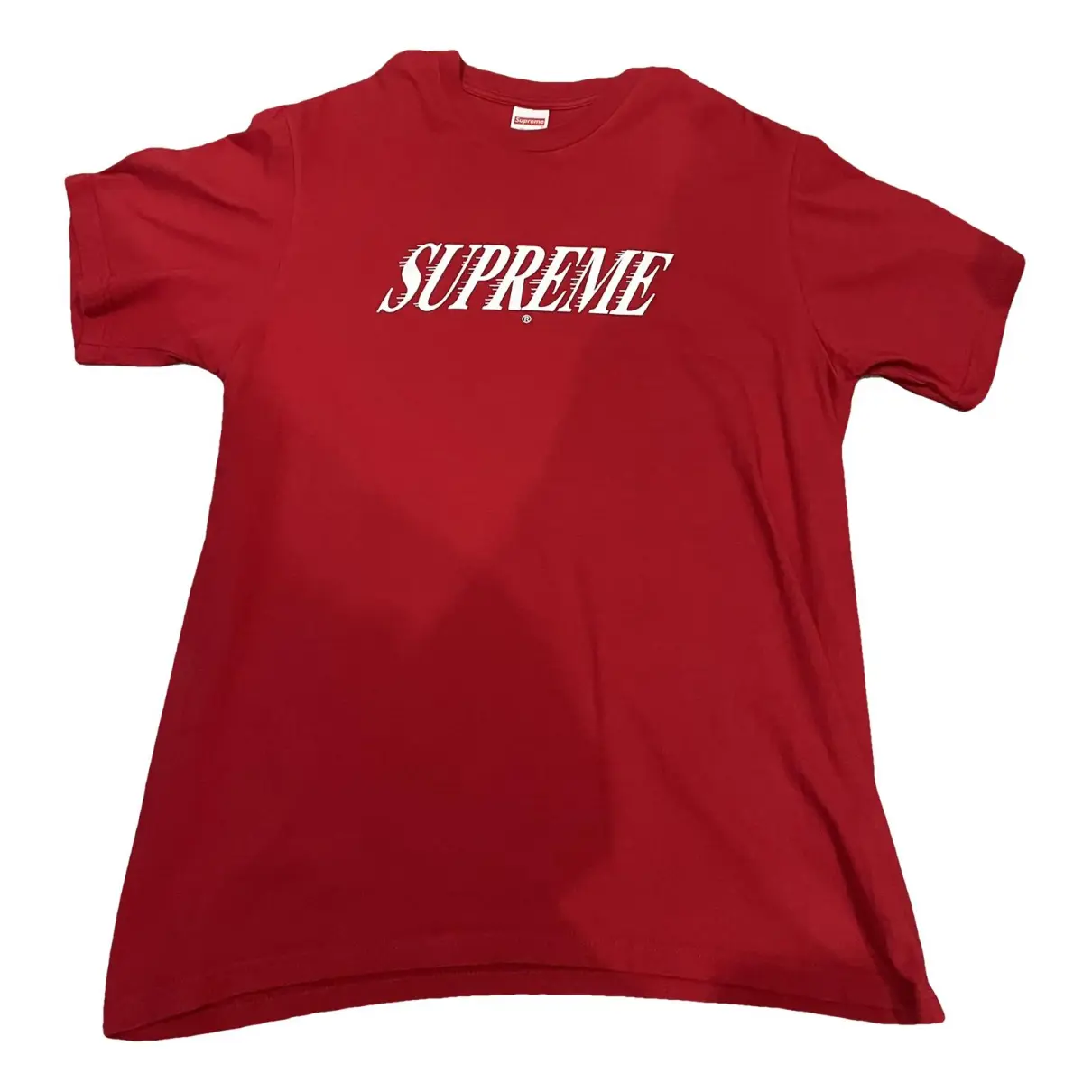T-shirt Supreme Red size M International in Cotton - 39977844