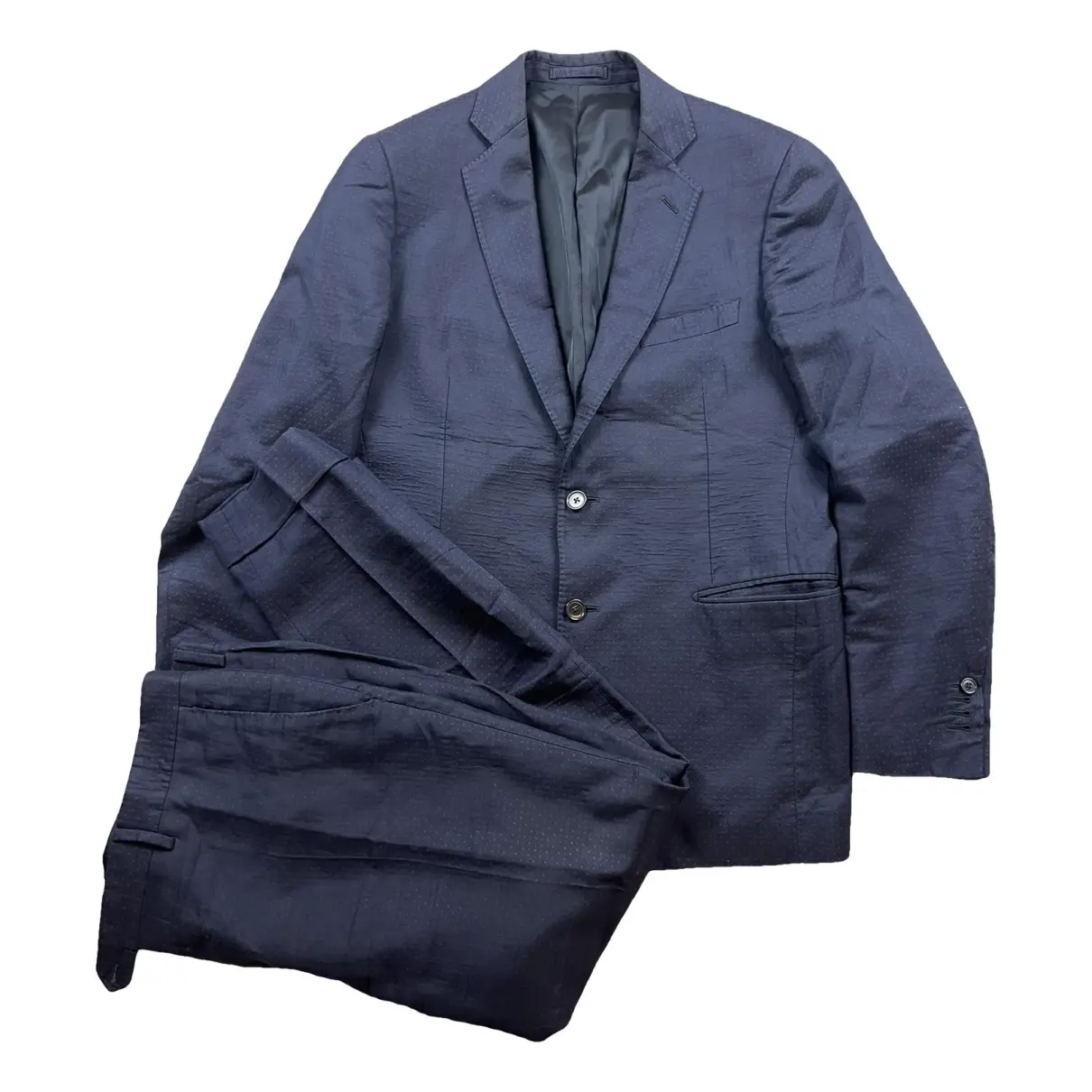 Silk suit Lardini Blue size 50 IT in Silk - 40400797