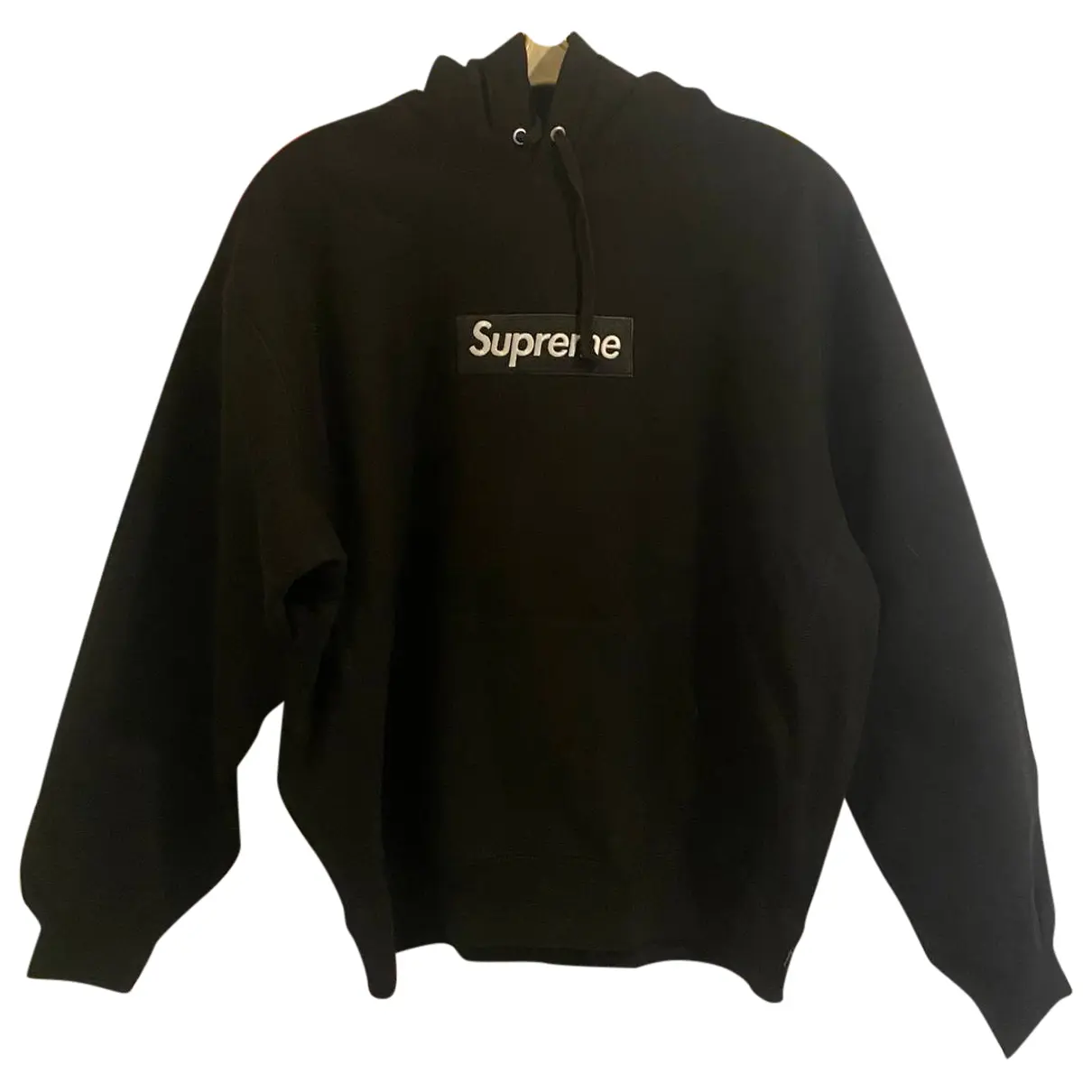 Box logo sweatshirt Supreme Black size S International in Cotton