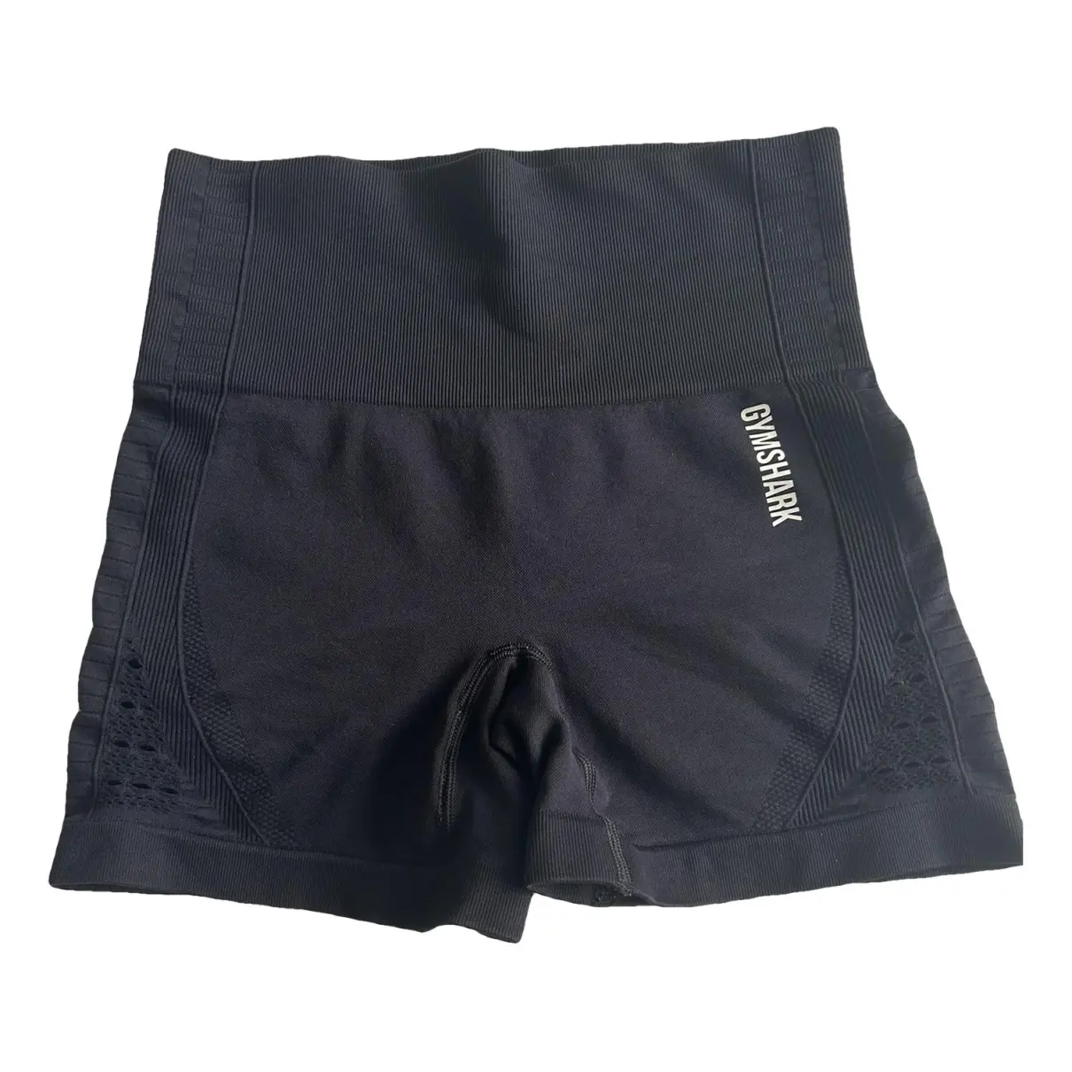 Mini short Gymshark Black size 8 UK in Cotton - elasthane - 40719466