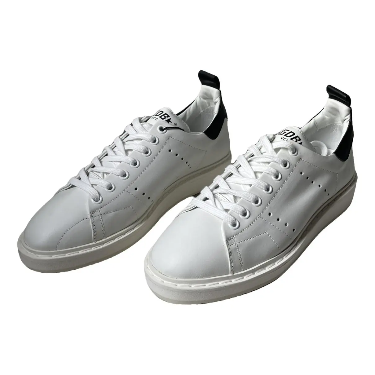 Starter leather trainers Golden Goose White size 38 EU in Leather - 41161768