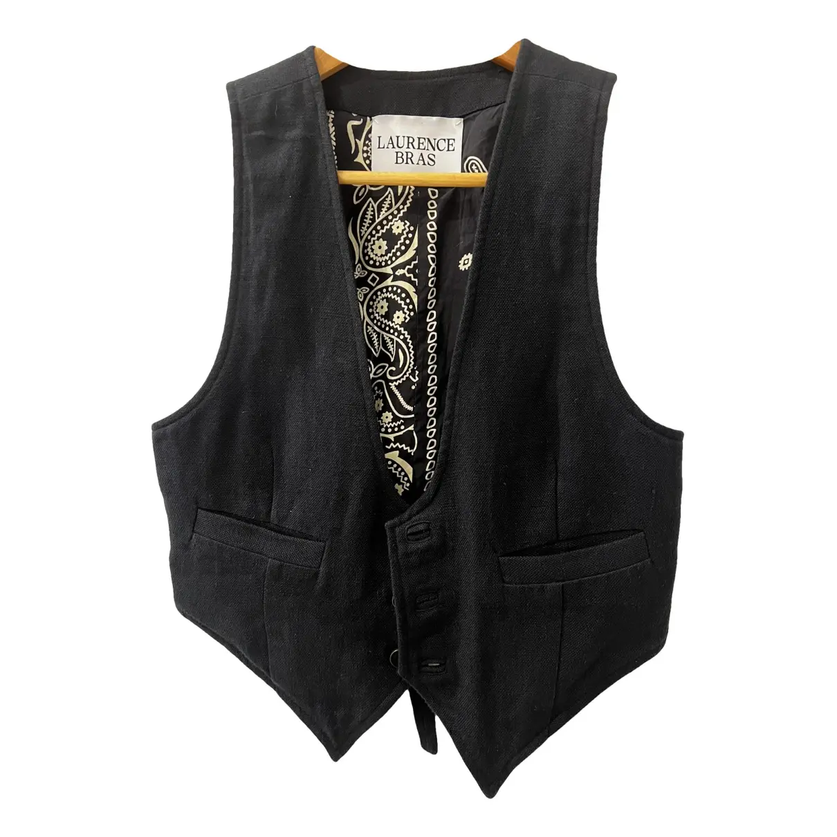 Vest Laurence Bras Black size 38 FR in Cotton - 41173330