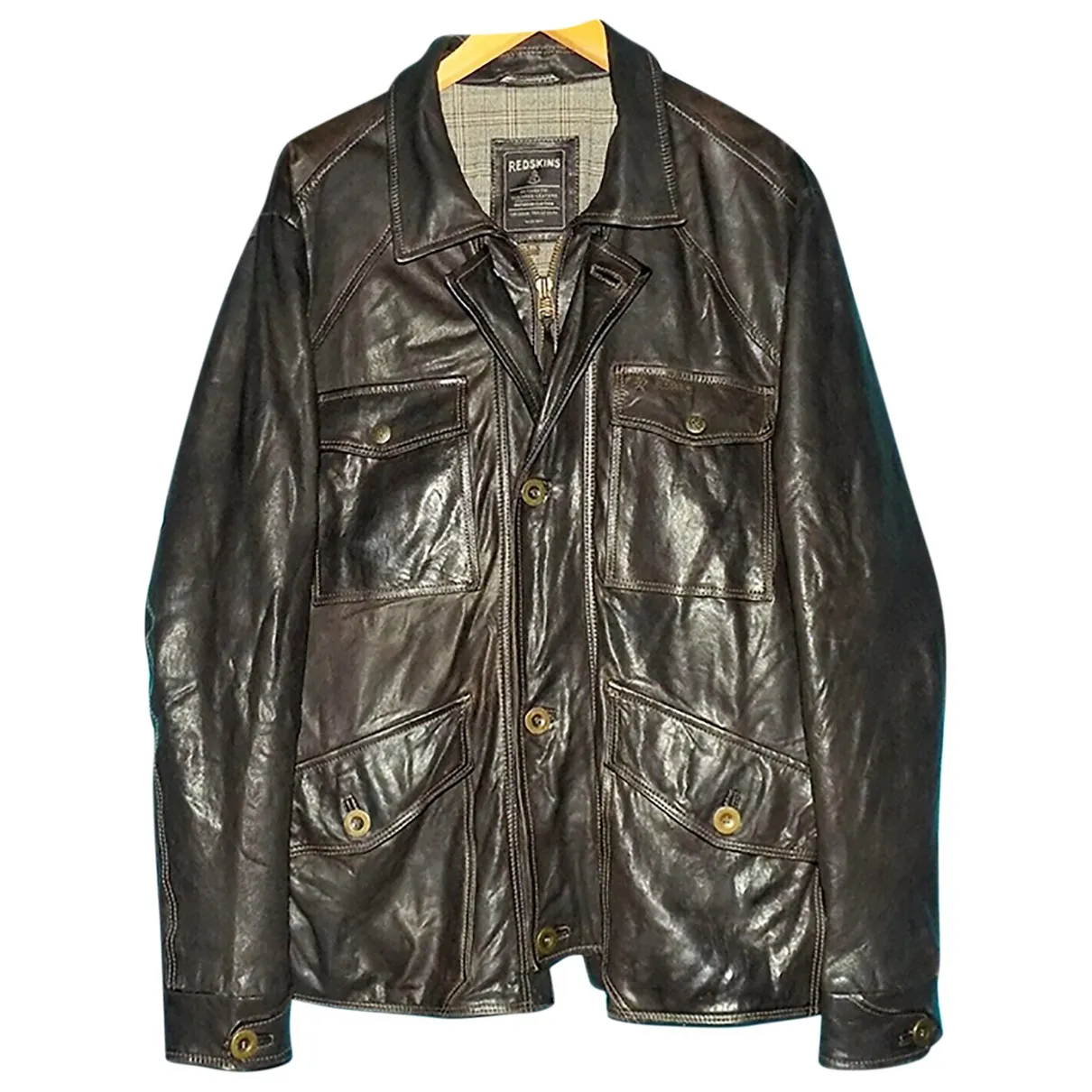Leather jacket Dolce & Gabbana Brown size 54 IT in Leather - 28657091