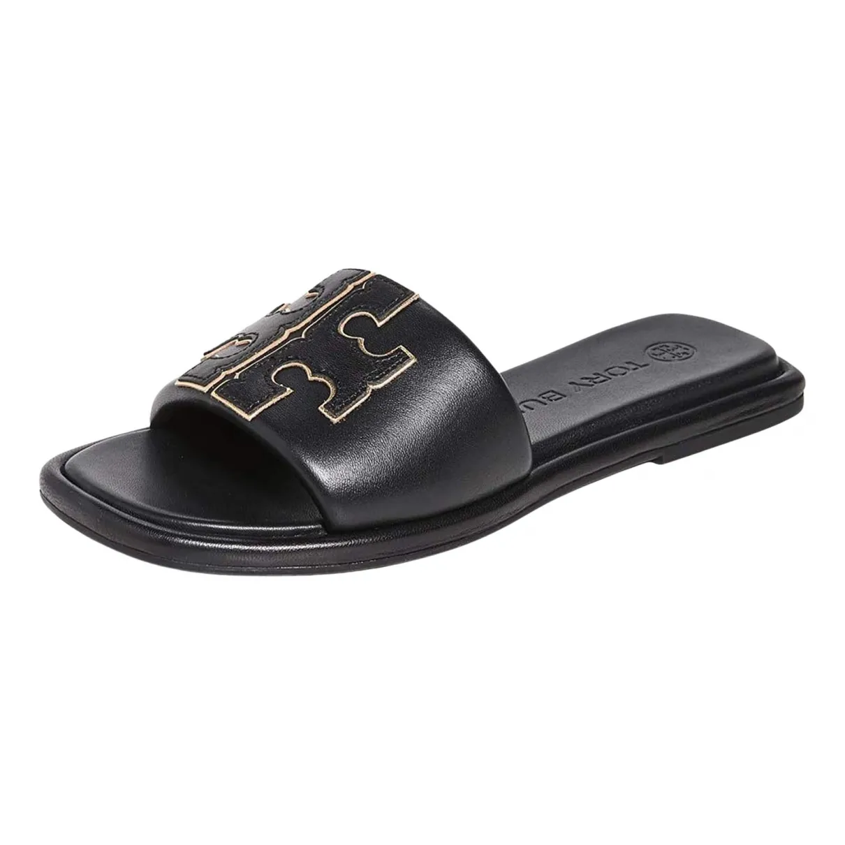 Leather sandal Tory Burch Black size  US in Leather - 31679024