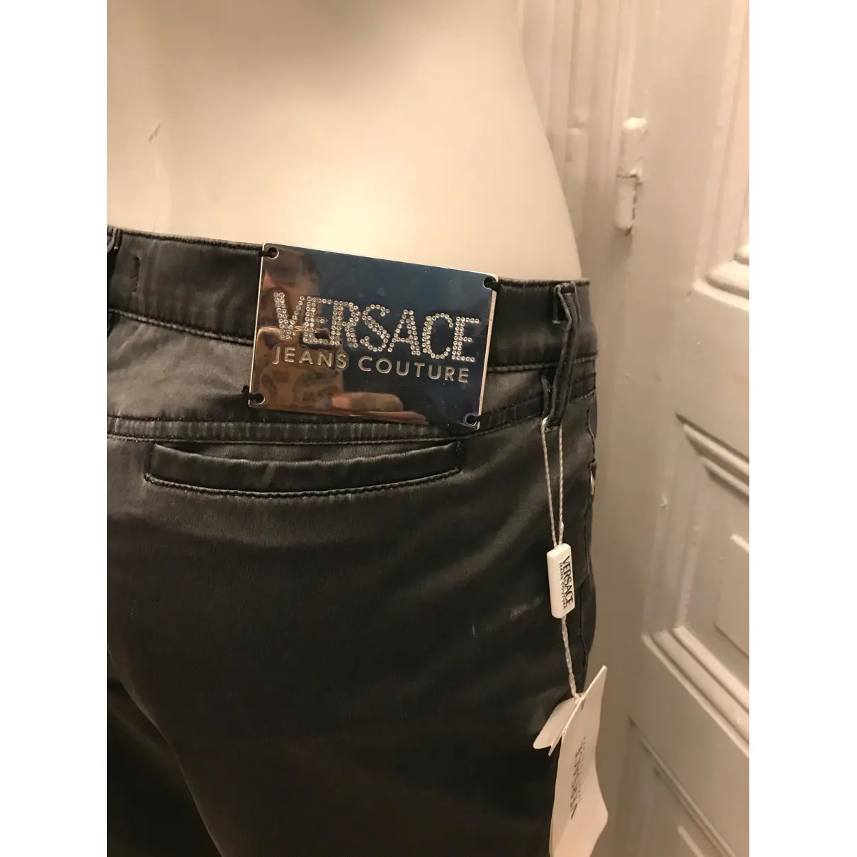 Anthracite Cotton - elasthane Jeans Versace Jeans Couture