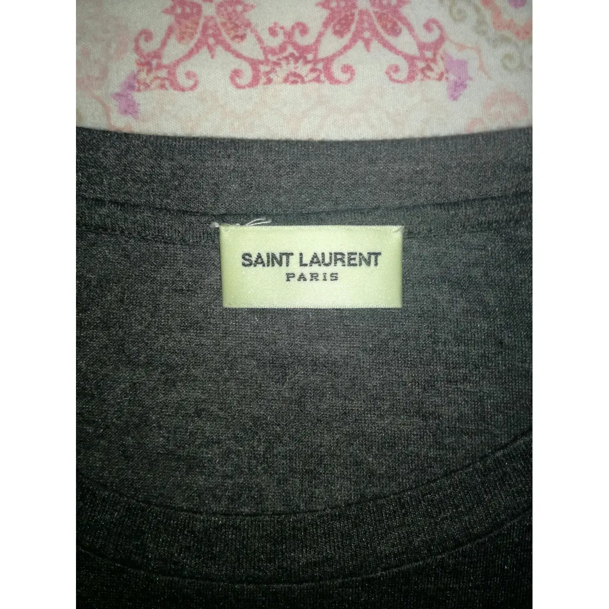 Buy Saint Laurent Anthracite Cotton T-shirt online
