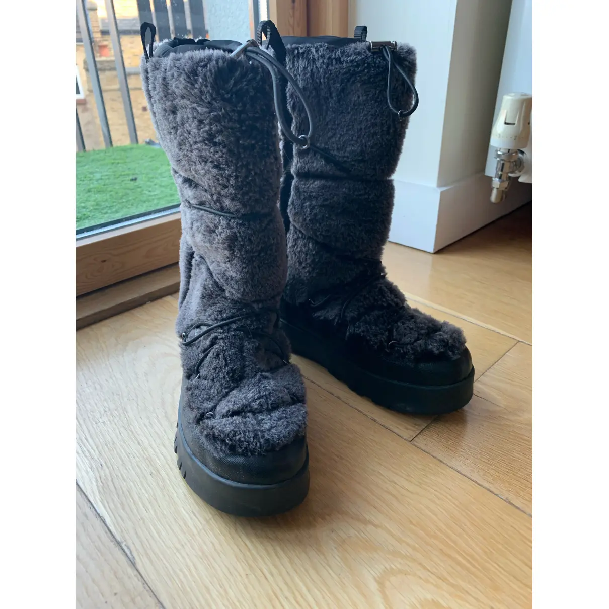 Buy Prada Faux fur snow boots online