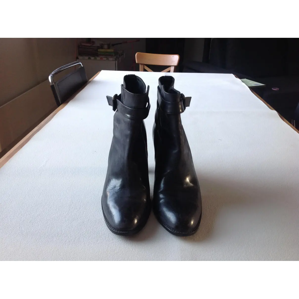 Colisée De Sacha Leather buckled boots for sale
