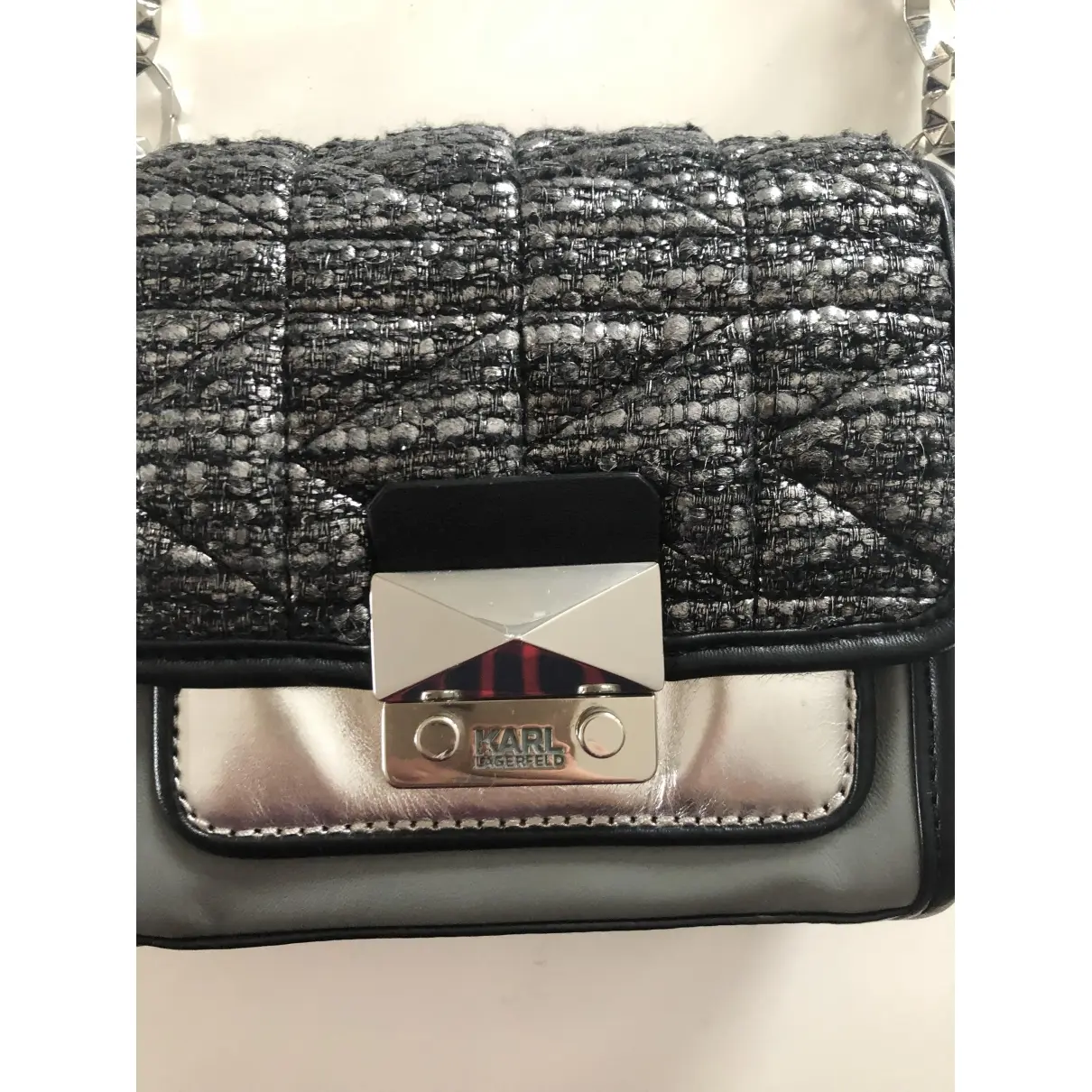 Karl Leather clutch bag for sale