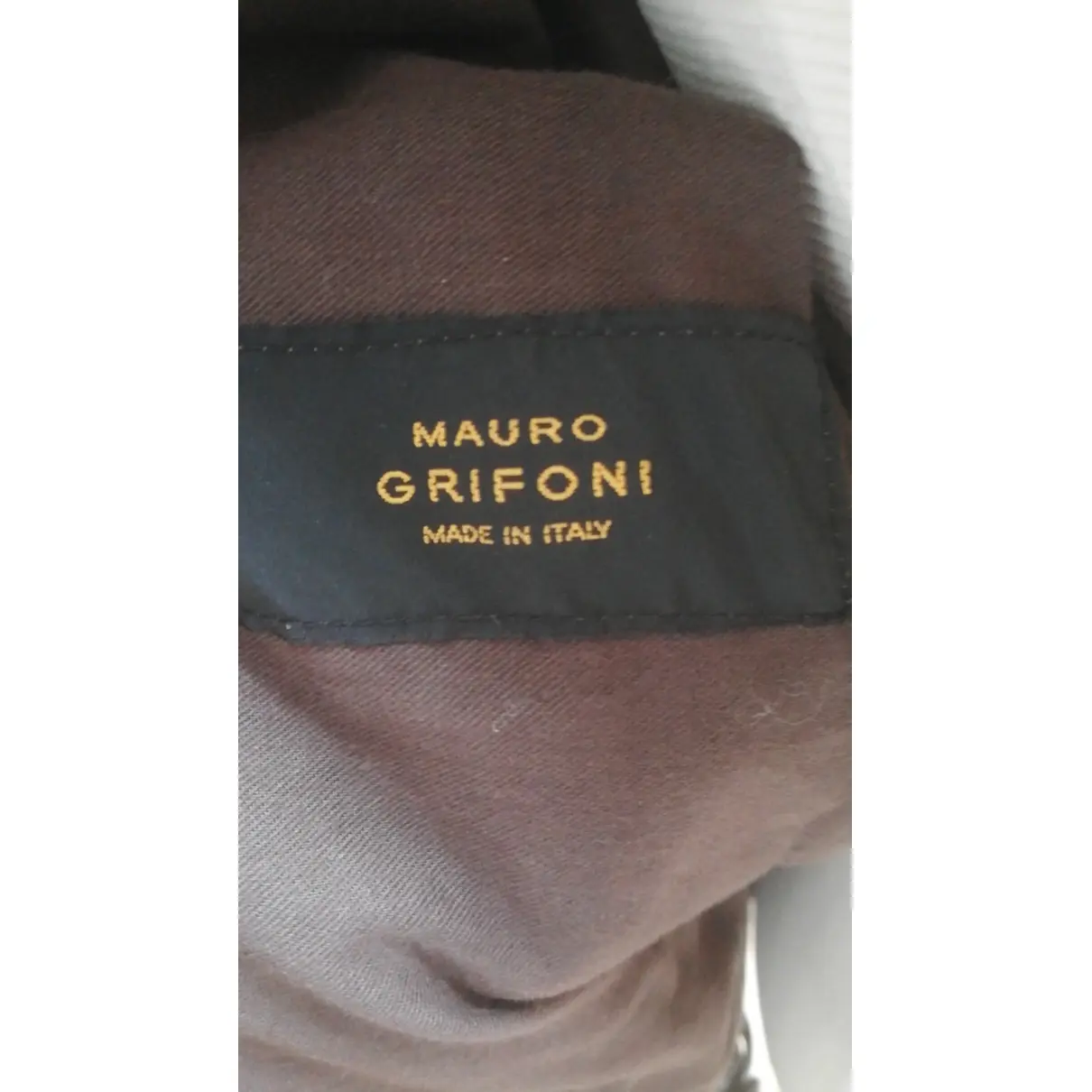 Leather biker jacket Mauro Grifoni