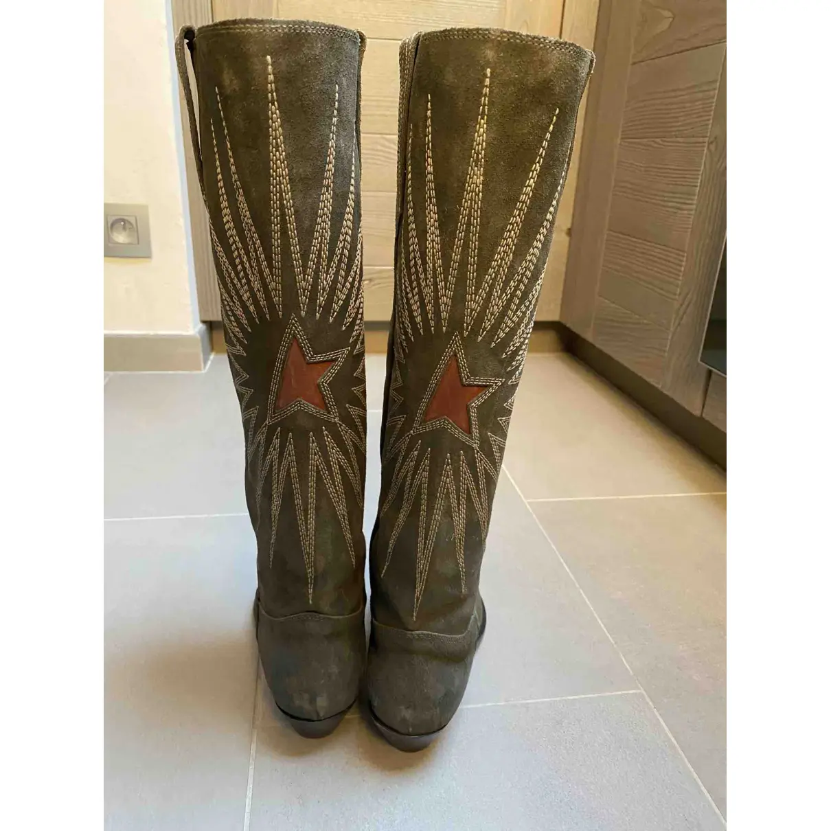 Buy Golden Goose Wish Star leather cowboy boots online