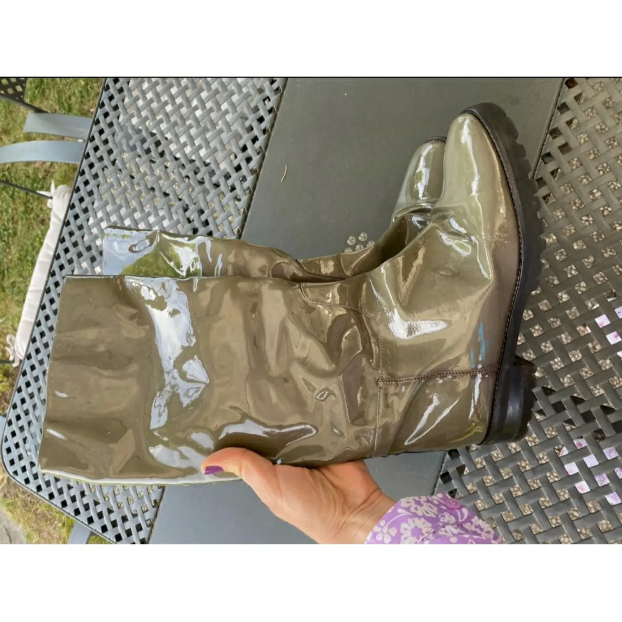Buy Max Mara Patent leather boots online