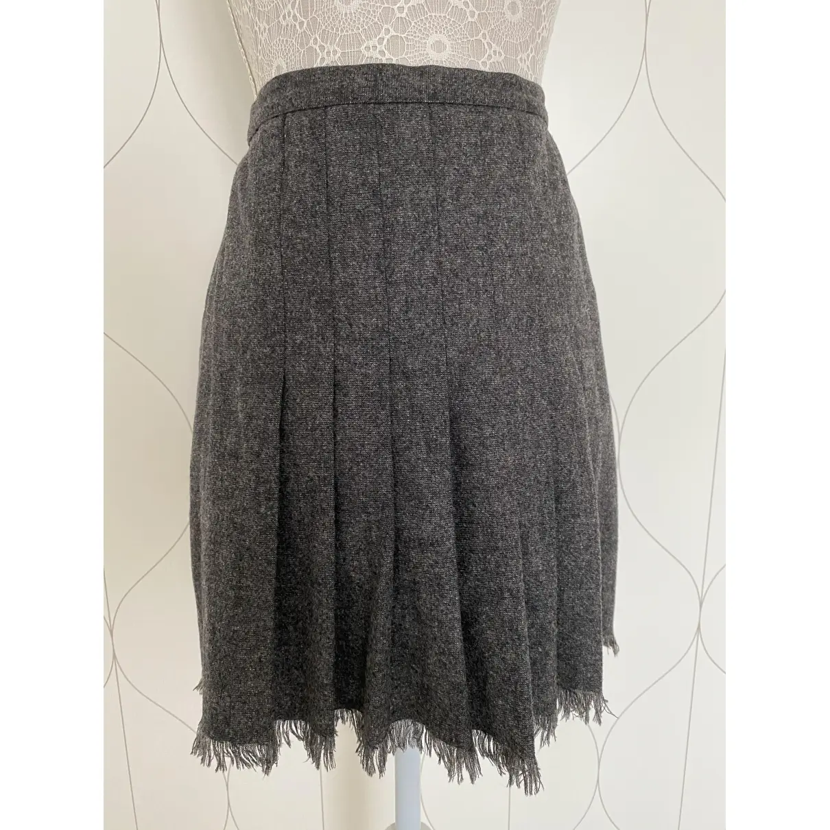 Wool mini skirt Versus - Vintage