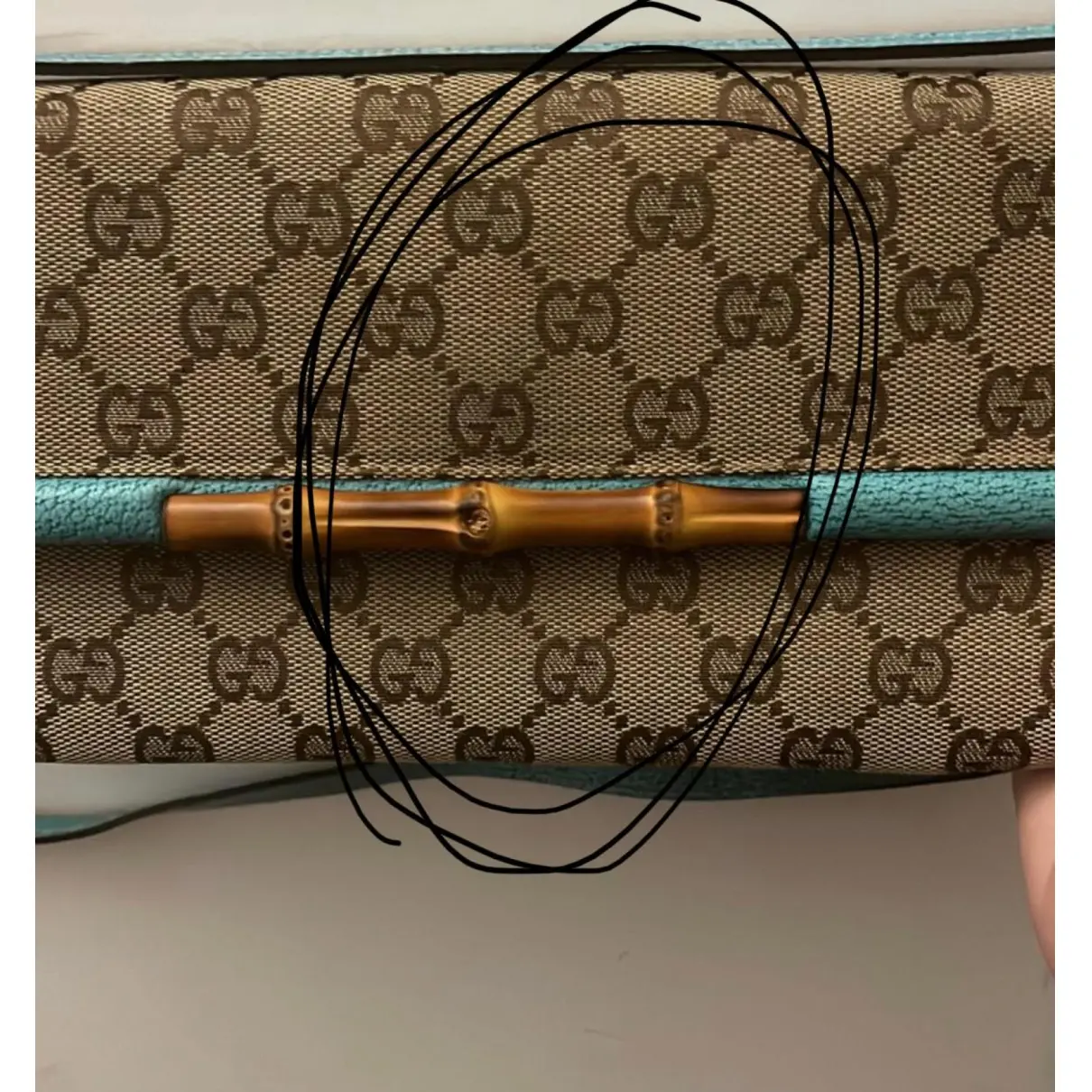Bamboo cloth clutch bag Gucci - Vintage