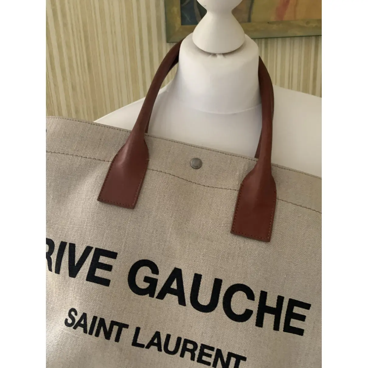Cabas Rive Gauche cloth handbag Saint Laurent