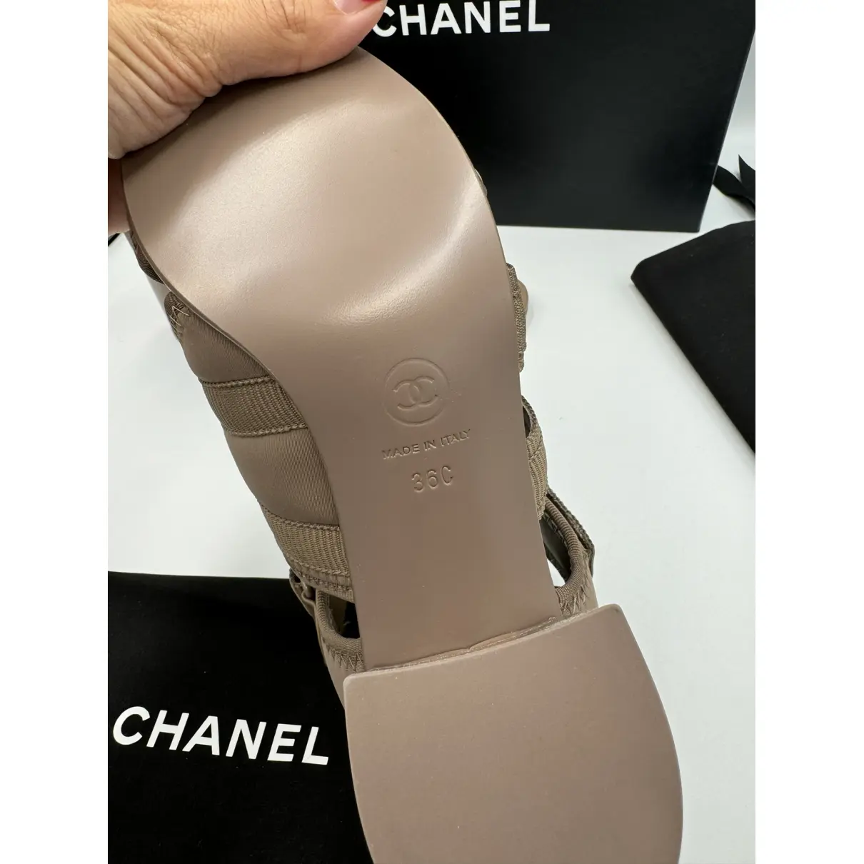 Cloth sandal Chanel