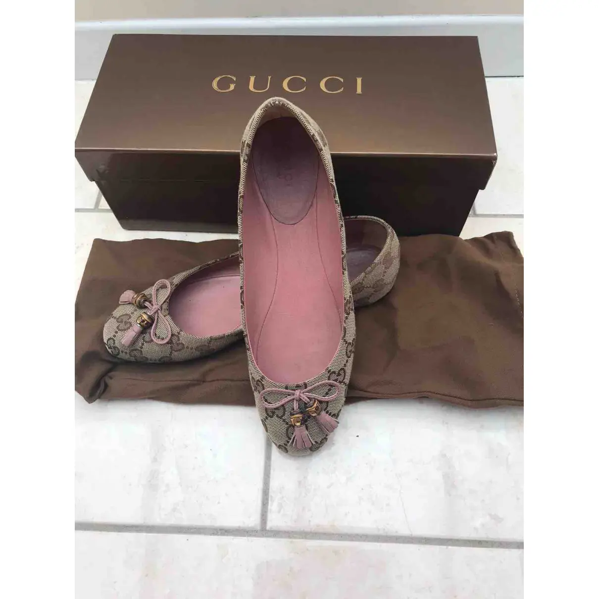 Cloth ballet flats Gucci