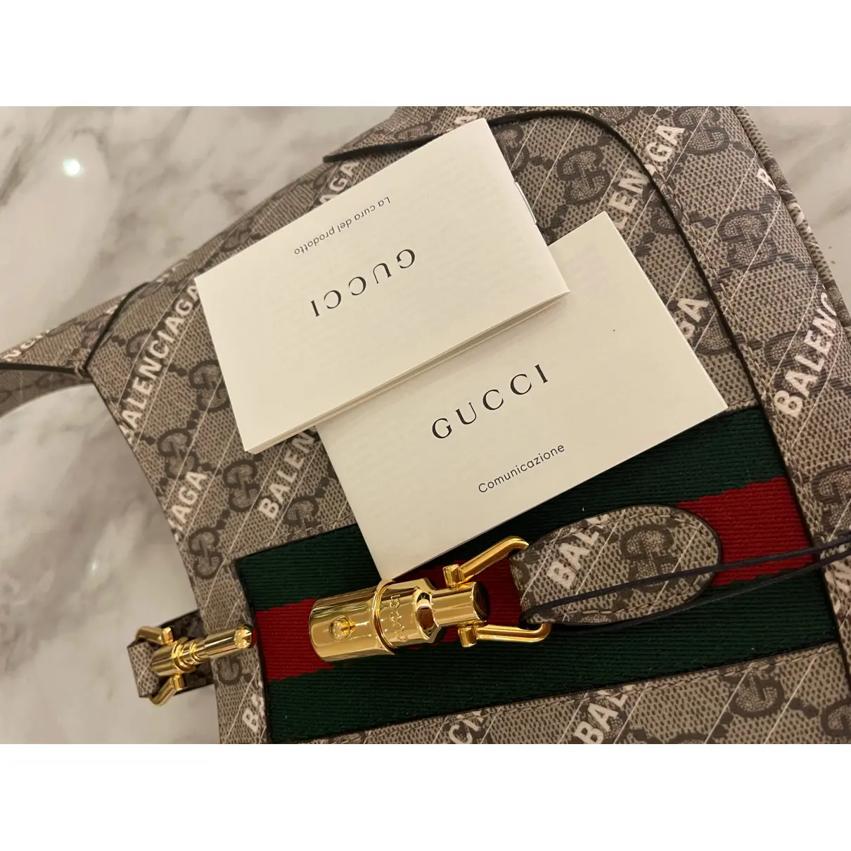 Cloth handbag Gucci X Balenciaga
