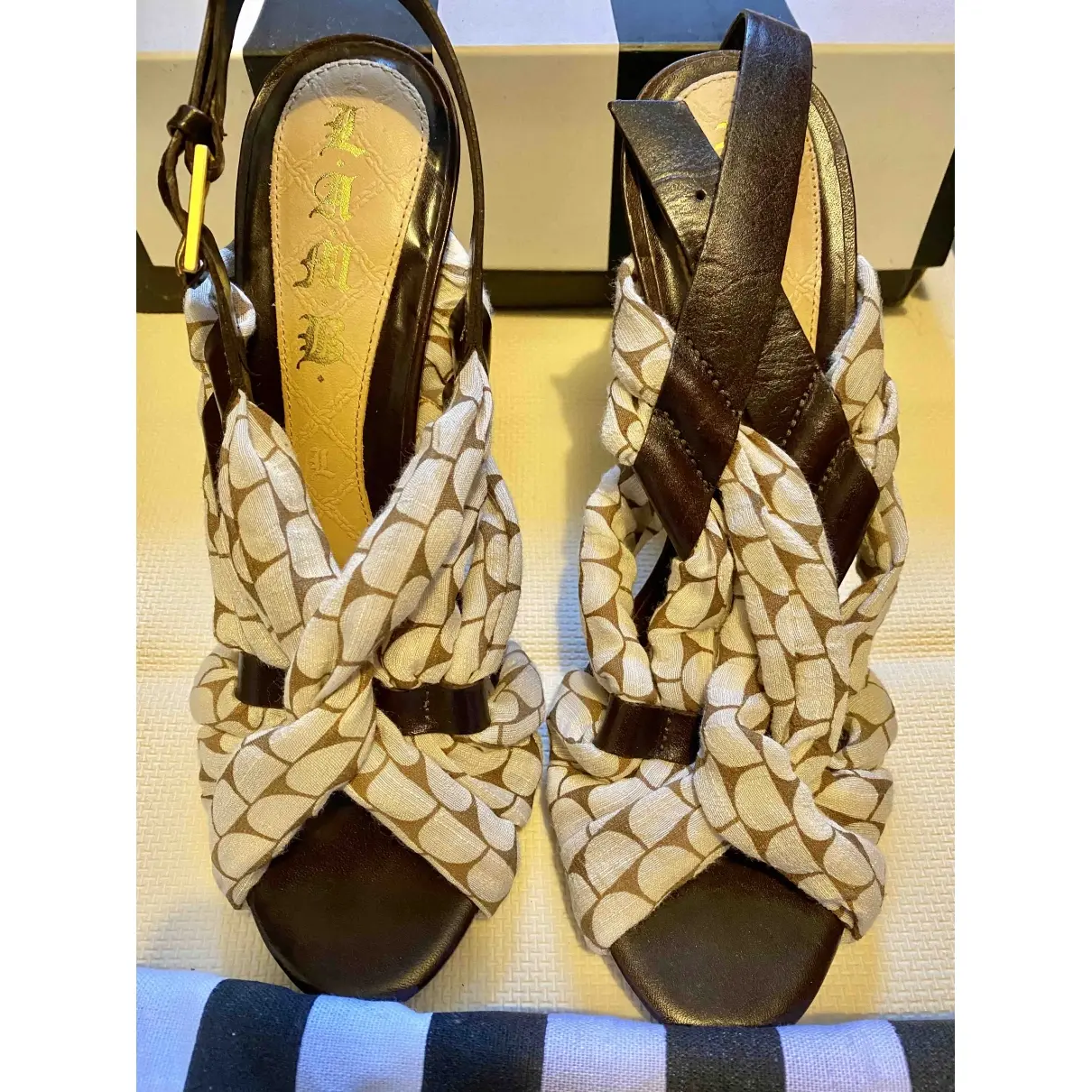 L.A.M.B Cloth sandal for sale