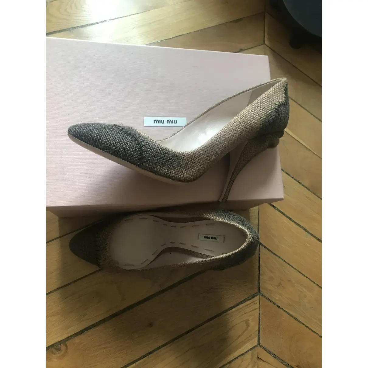 Cloth heels Miu Miu