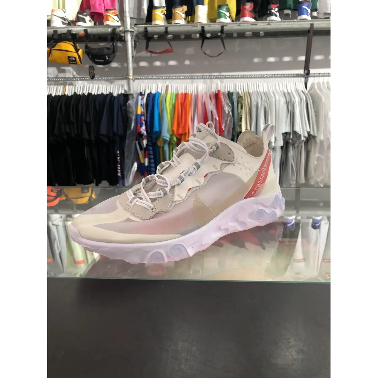 Nike React Element 87 cloth low trainers for sale