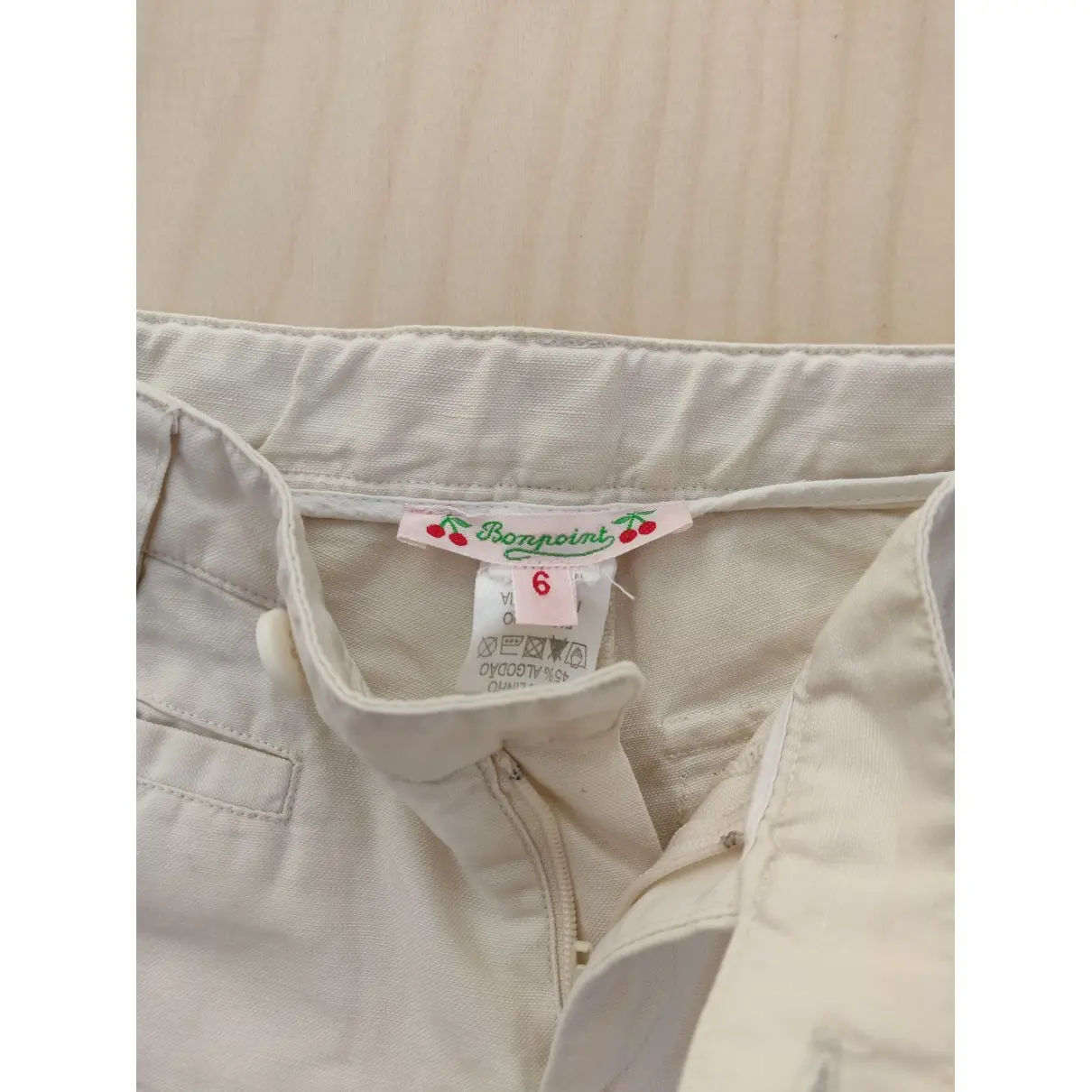Buy Bonpoint Beige Cotton Shorts online