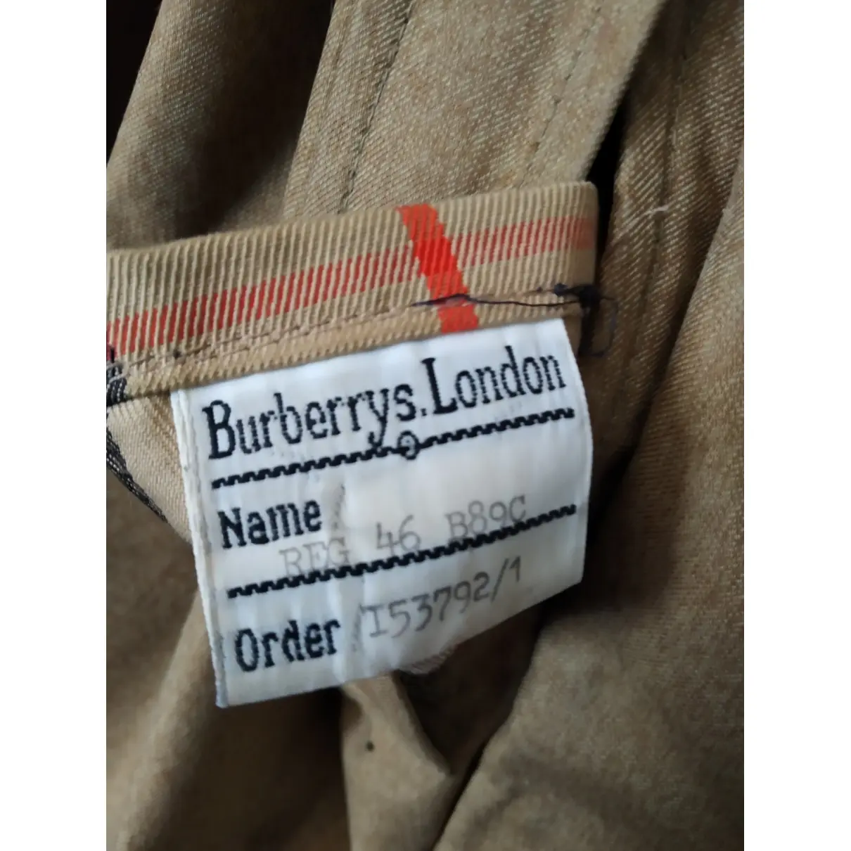 Beige Cotton Coat Burberry - Vintage
