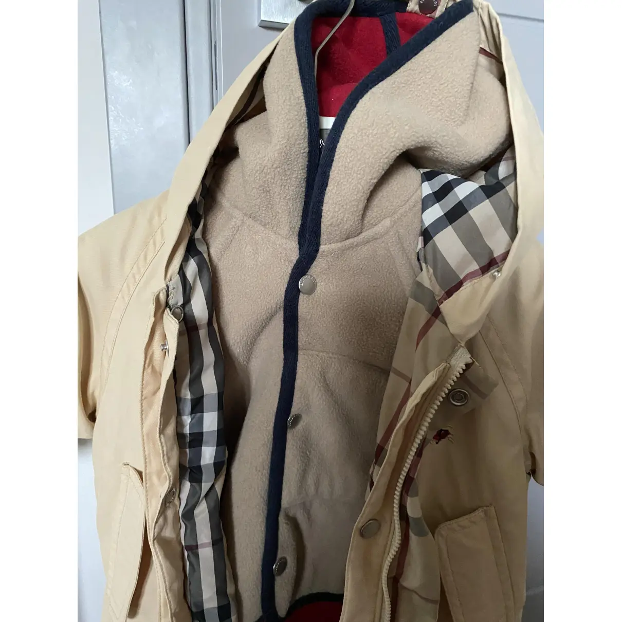 Beige Cotton Jacket & coat Burberry