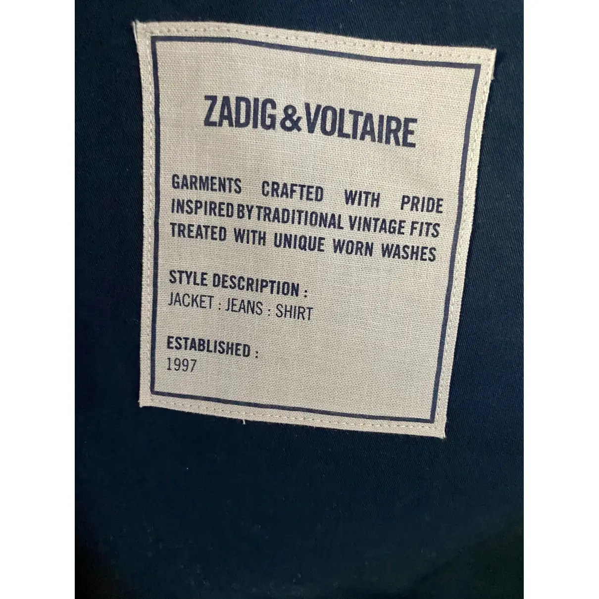 Beige Cotton Coat Fall Winter 2019 Zadig & Voltaire