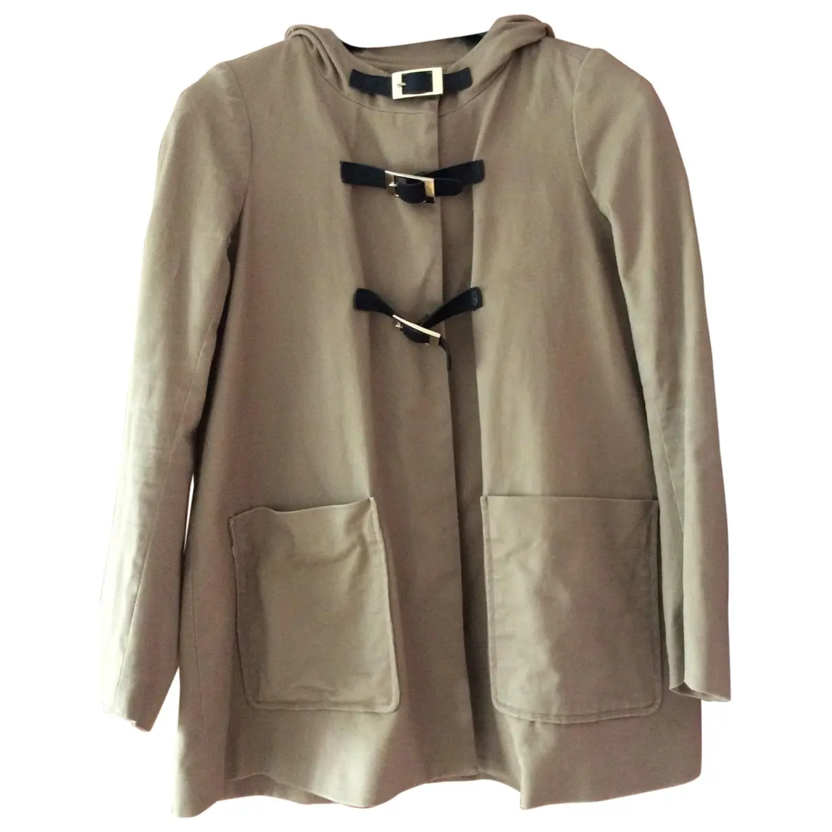Beige Cotton Trench coat Maje