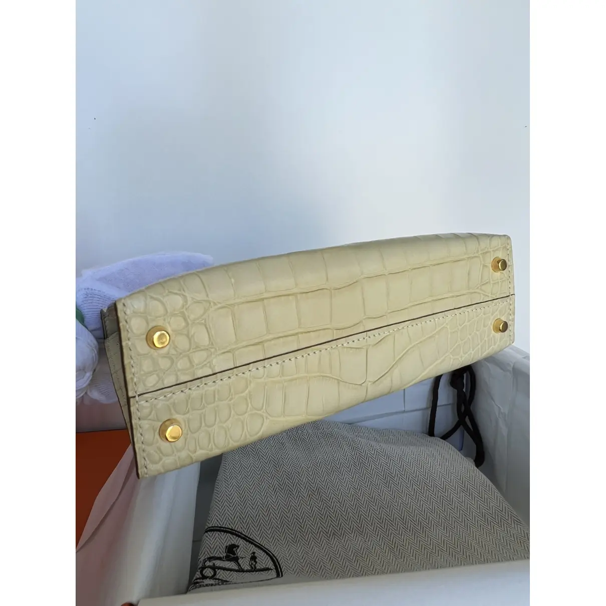 Kelly Mini crocodile handbag Hermès