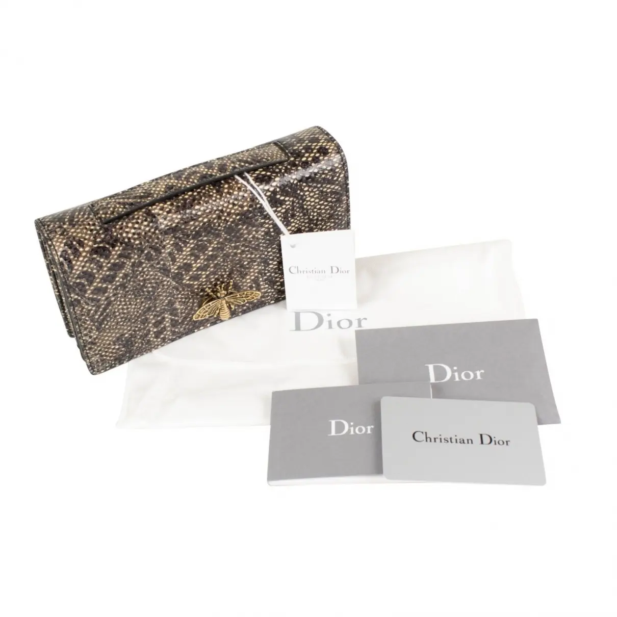 Dior D-Bee exotic leathers clutch bag for sale