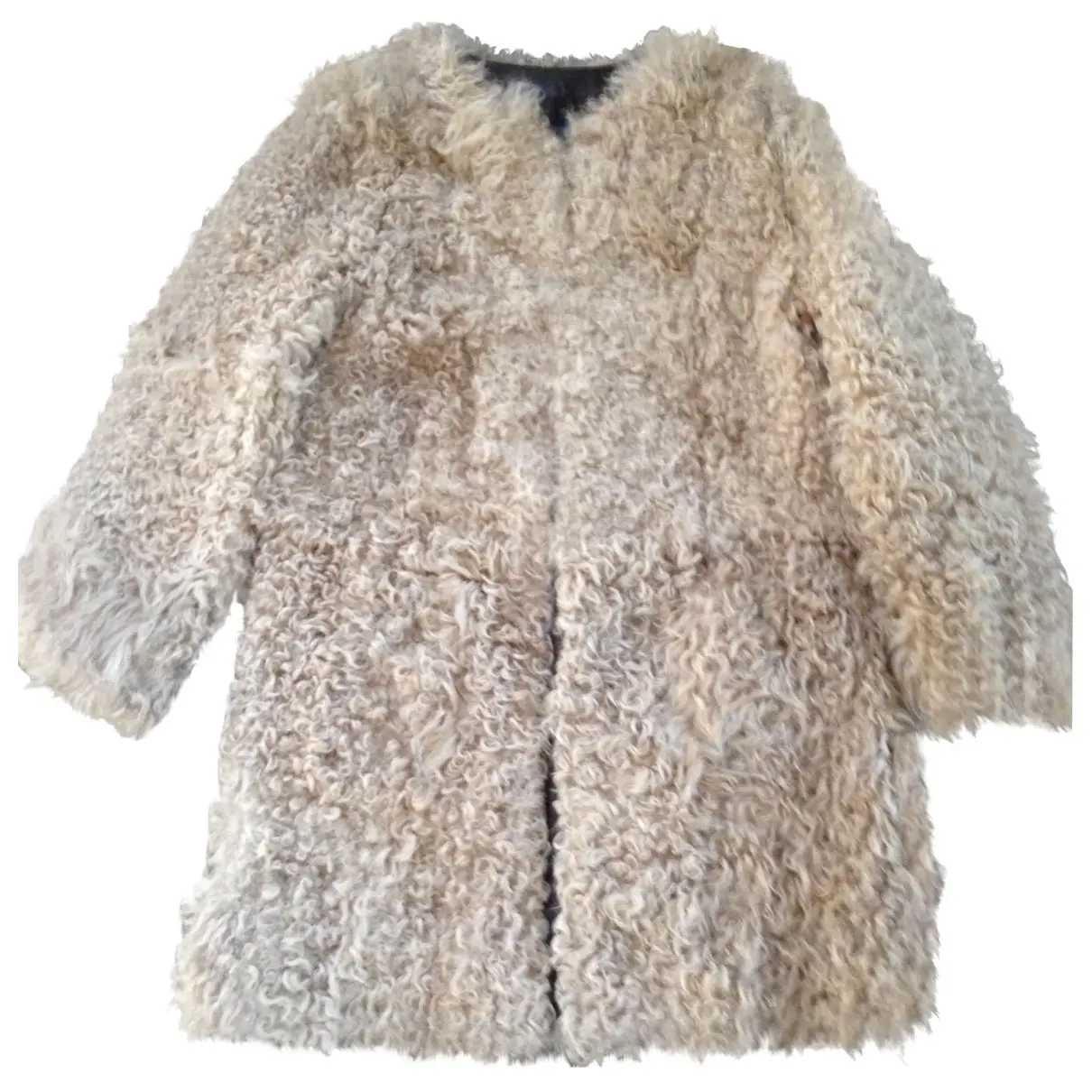 Beige Fur Coat Zara
