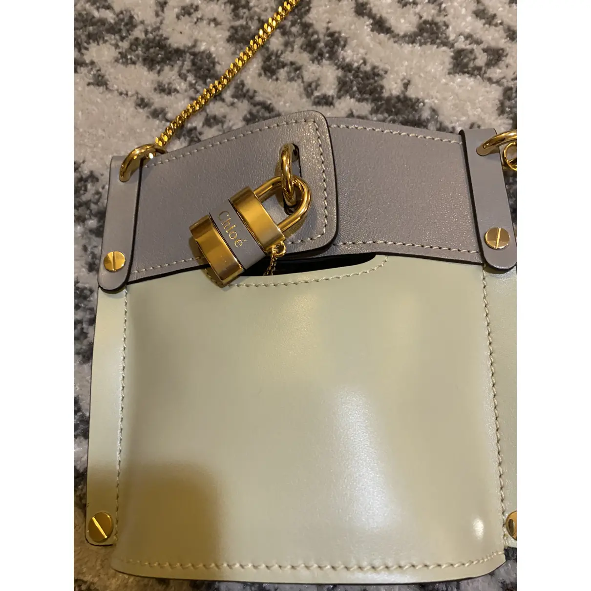 Buy Chloé Aby Lock leather handbag online