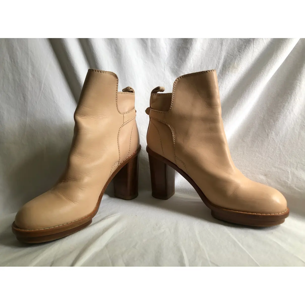 Buy Acne Studios Leather buckled boots online
