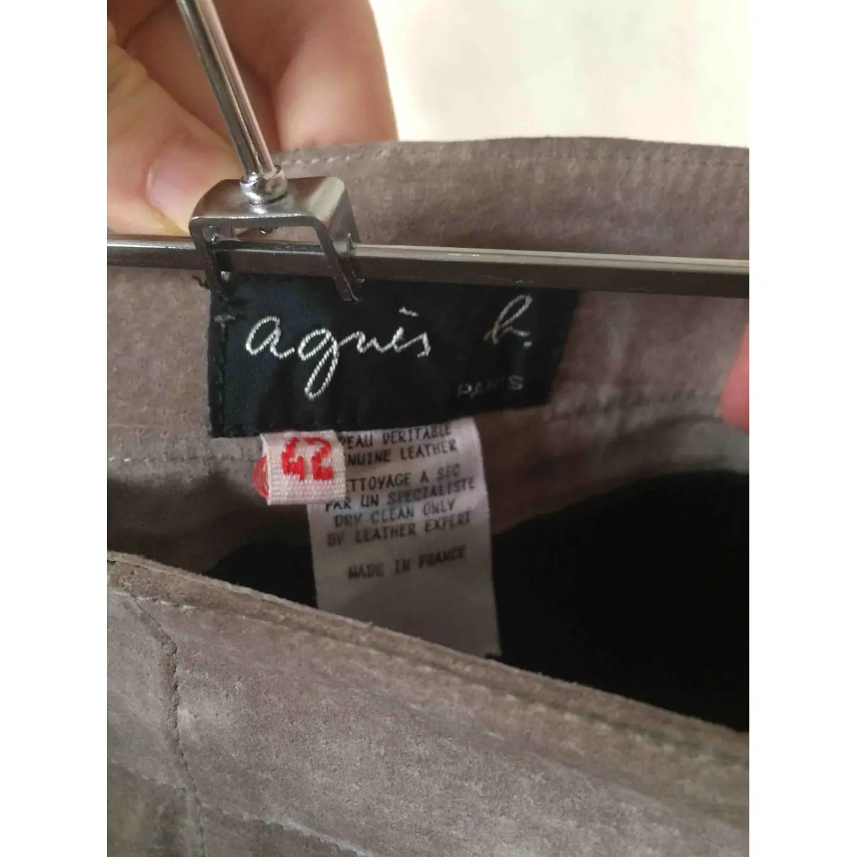 Buy Agnès B. Leather straight pants online