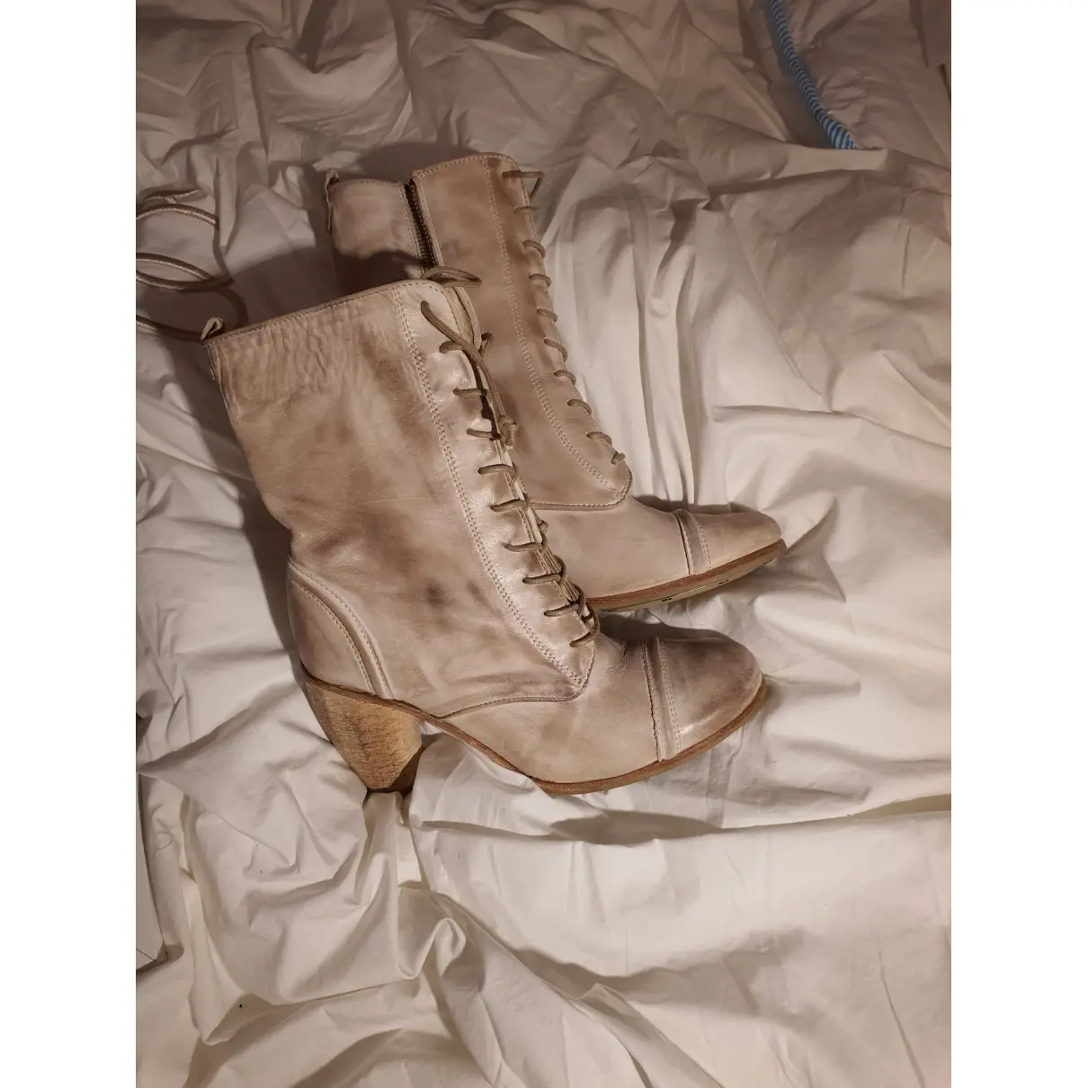 Buy All Saints Leather lace up boots online