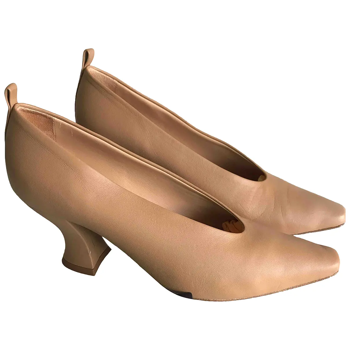 Almond leather heels Bottega Veneta