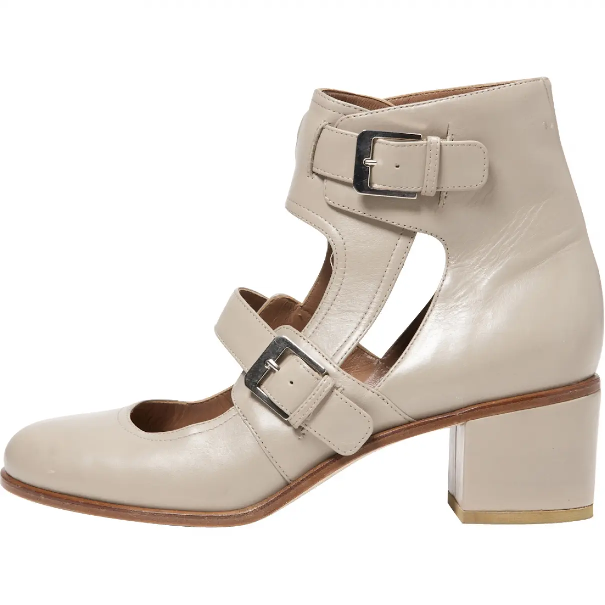 Beige Leather Ankle boots Laurence Dacade