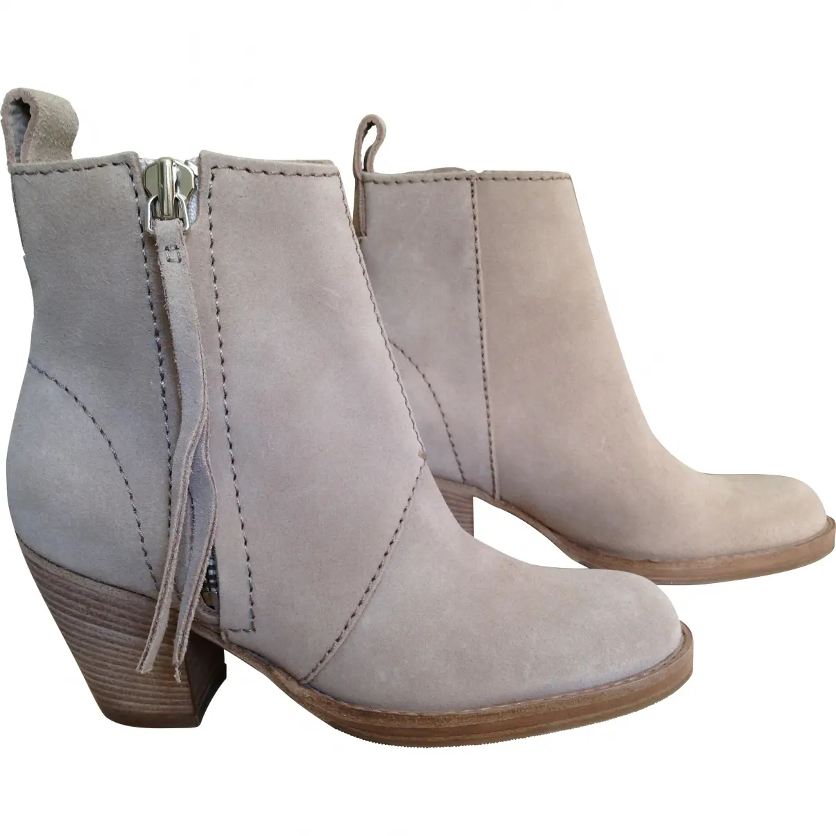 Beige Leather Ankle boots Pistol Acne Studios
