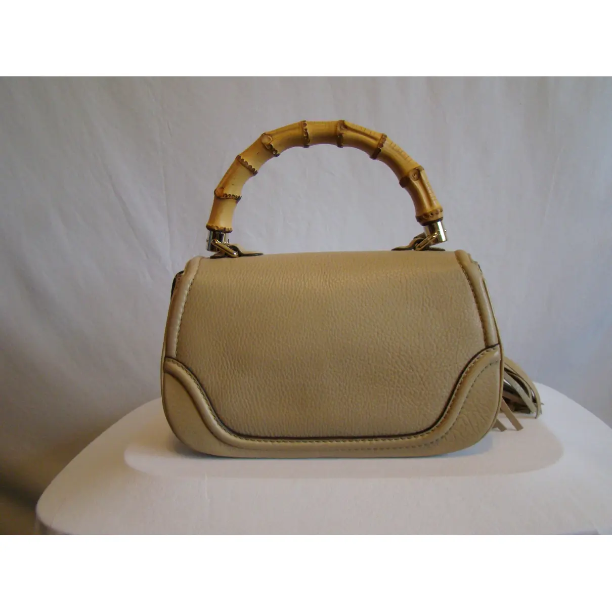 Buy Gucci Convertible Bamboo Top Handle leather handbag online - Vintage