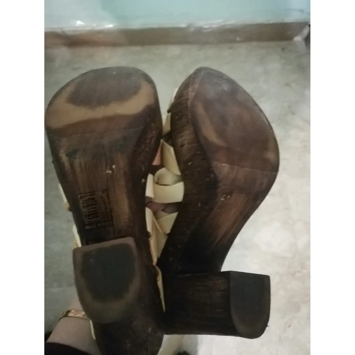 Leather sandals BATA