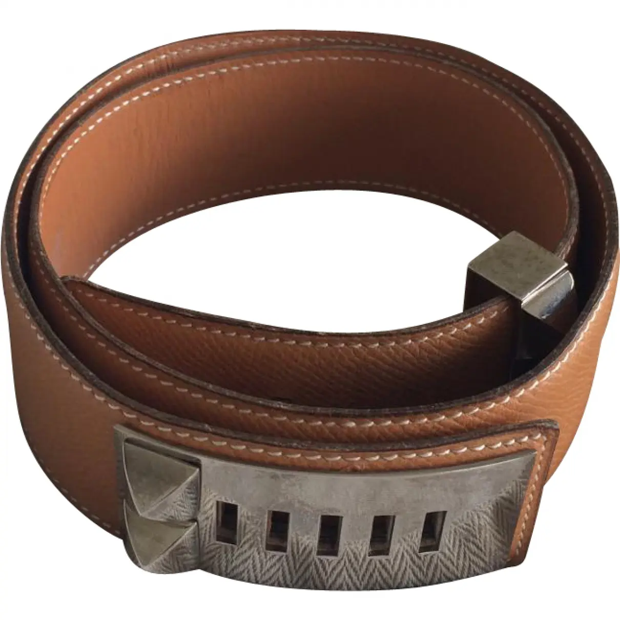 Beige Leather Belt Hermès