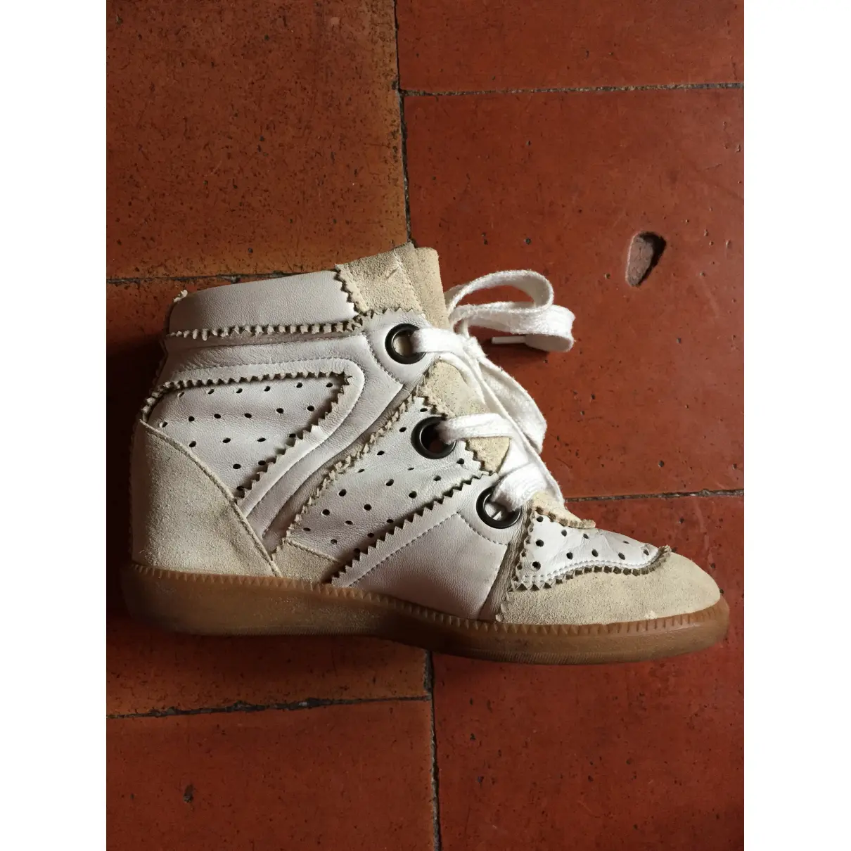 Buy Isabel Marant Betty leather trainers online