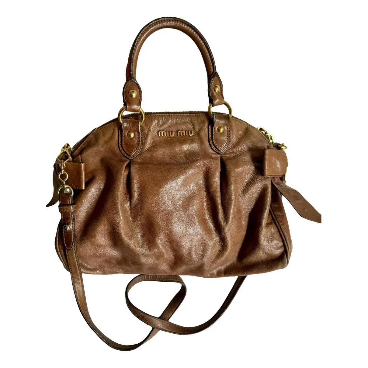 Bow bag leather handbag Miu Miu